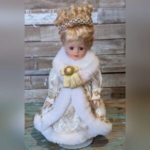 Vintage Barbara Lee Porcelain Doll W Stand
